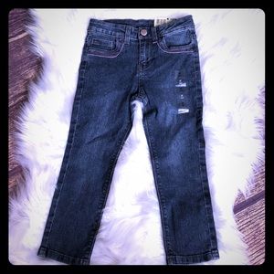❤️Wonderkids 4T Skinny Jeans cat face back pockets